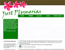 Tablet Screenshot of justplumerias.com